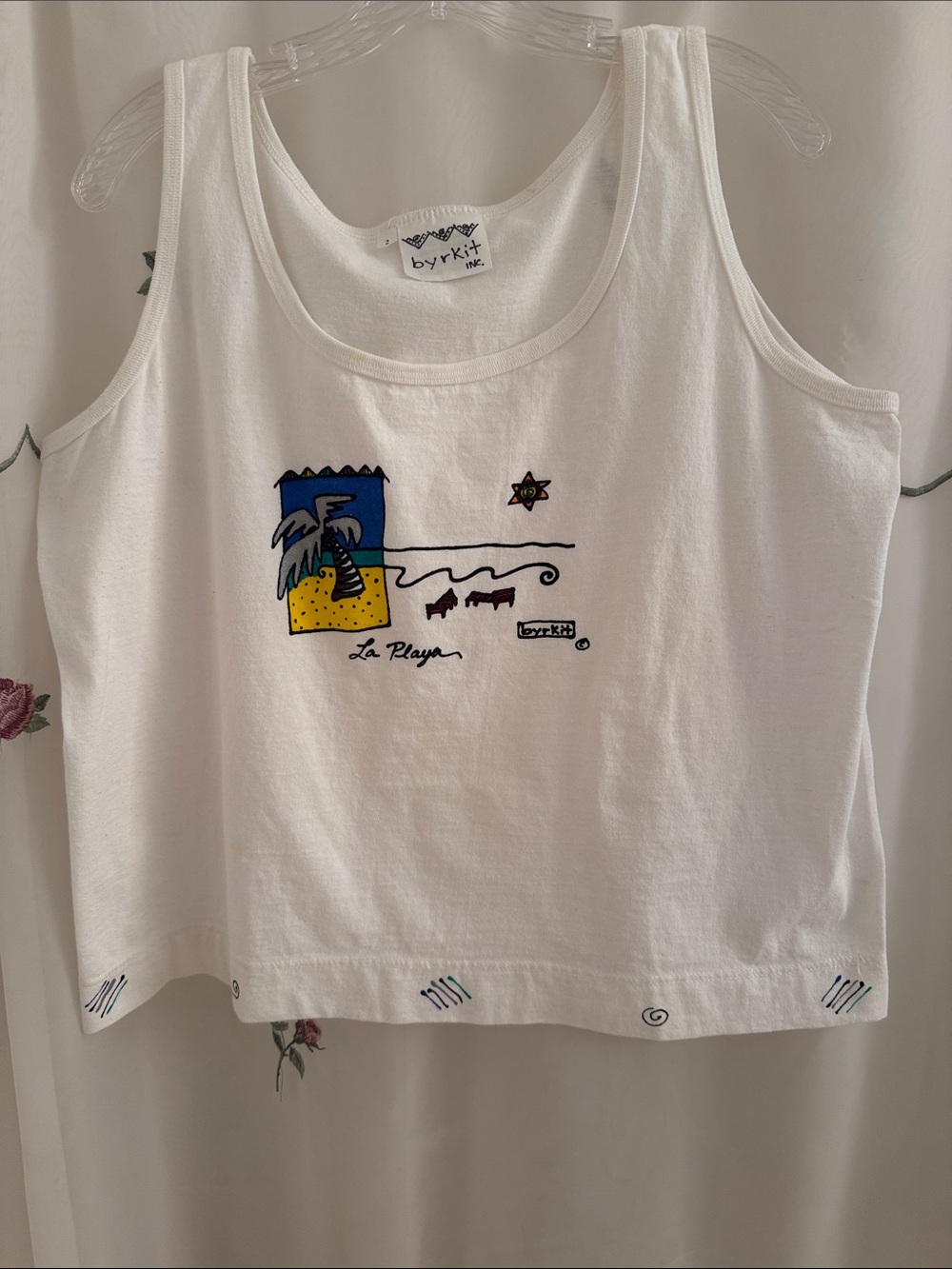 byrkit Hand-Painted Graphic Tank Top - La Playa
